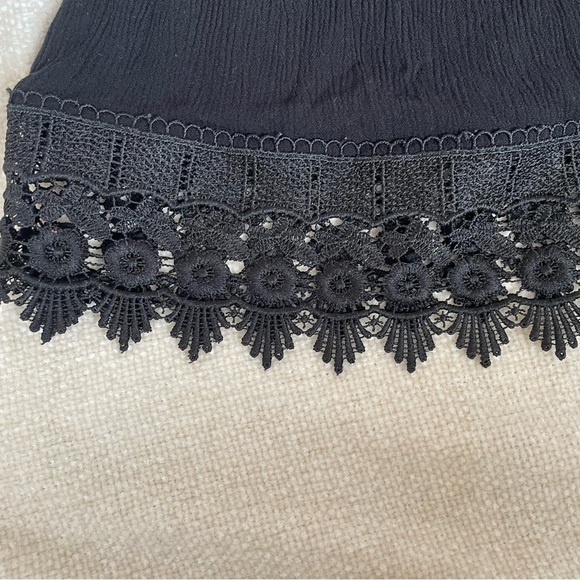 Pull and Bear women’s black blouse size s beautiful lace detail - Picture 3 of 13